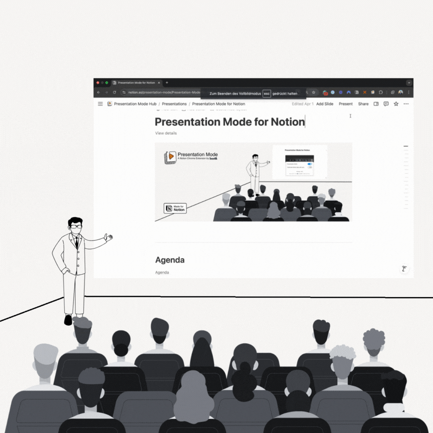 Presentation Mode in action